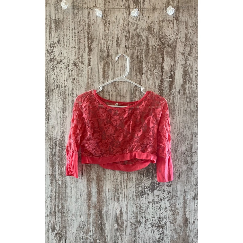 Color Story cropped quarter sleeve shirt
